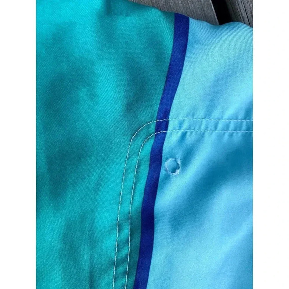 Penguin Munsing Wear Men's Board Shorts Swim Green Abstract Drawstring 33 Medium - Picture 3 of 4